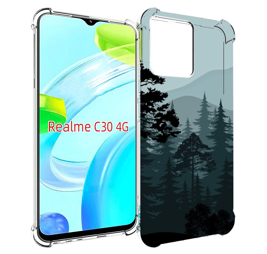 

Чехол MyPads темный лесочек для Realme C30 4G / Narzo 50i Prime, Прозрачный, Tocco