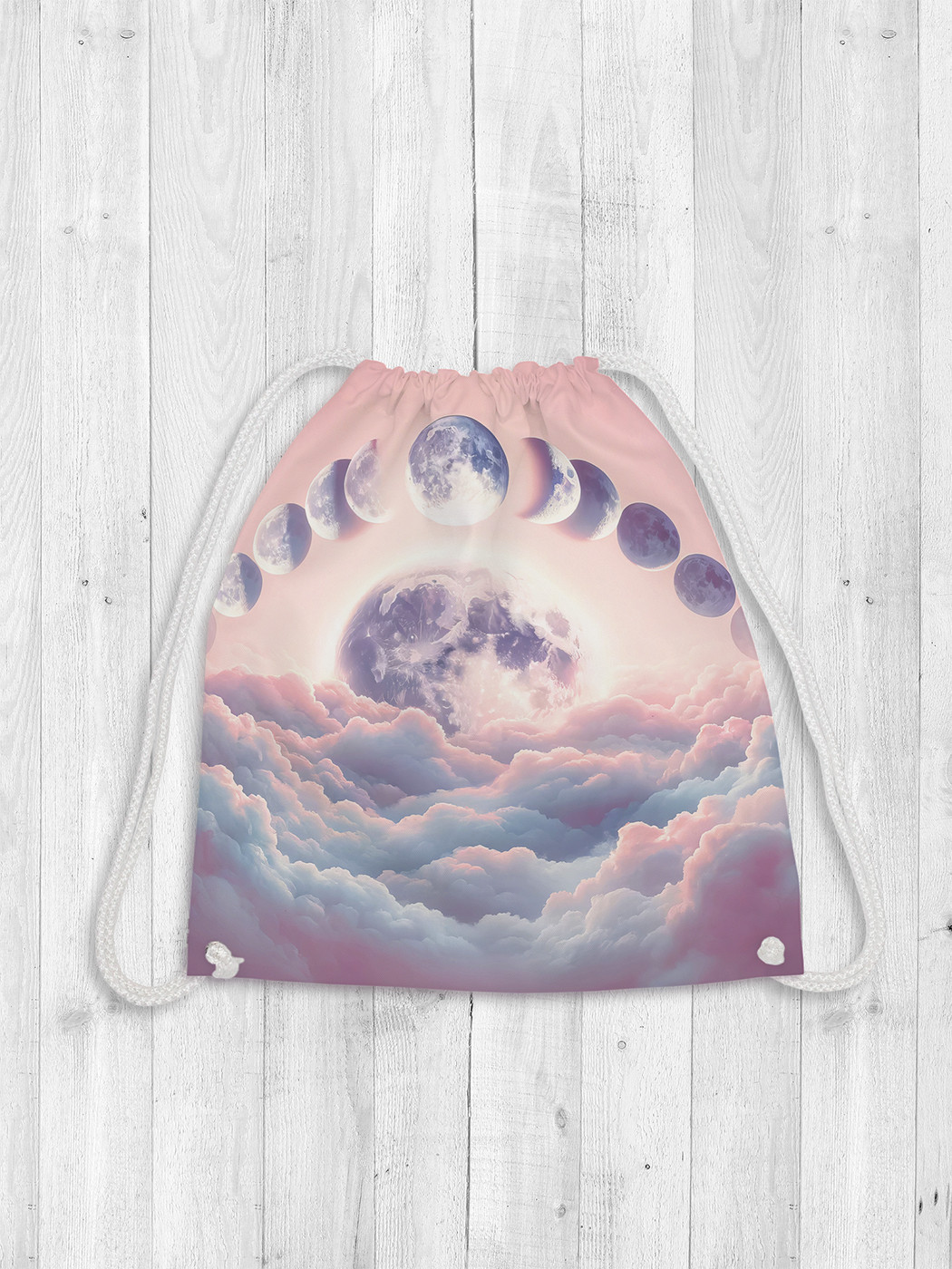 

Сумка мешок для обуви JoyArty Облачная луна 38x40 bpa sd1521, Розовый, Облачная луна