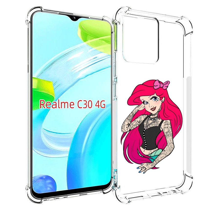 

Чехол MyPads татуированная-принцесса женский для Realme C30 4G / Narzo 50i Prime, Прозрачный, Tocco
