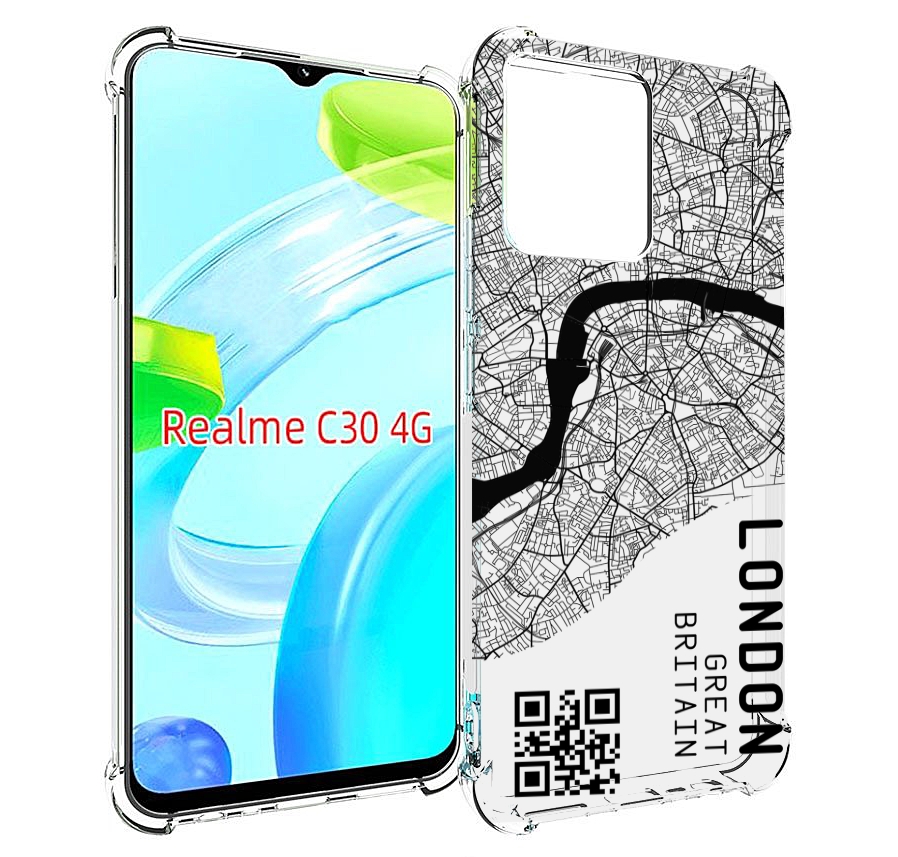 

Чехол MyPads схема-лондон для Realme C30 4G / Narzo 50i Prime, Прозрачный, Tocco