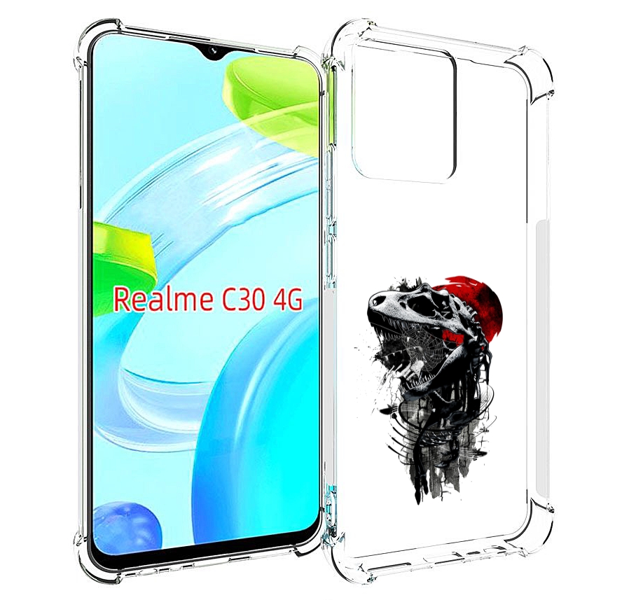 

Чехол MyPads вымерший динозавр для Realme C30 4G / Narzo 50i Prime, Прозрачный, Tocco