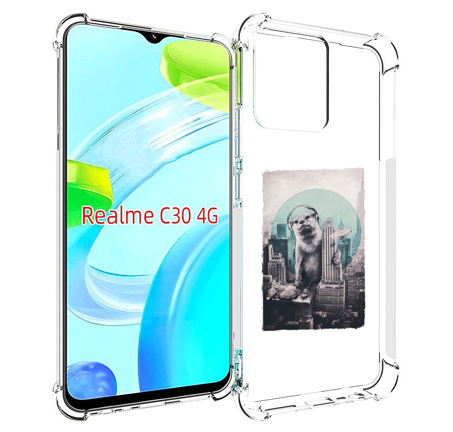 

Чехол MyPads выдра в городе для Realme C30 4G / Narzo 50i Prime, Прозрачный, Tocco