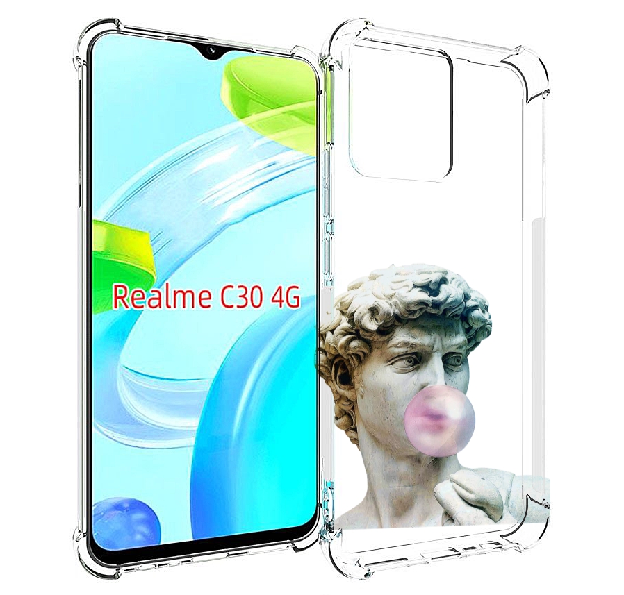 

Чехол MyPads статуя-с-жвачкой для Realme C30 4G / Narzo 50i Prime, Прозрачный, Tocco