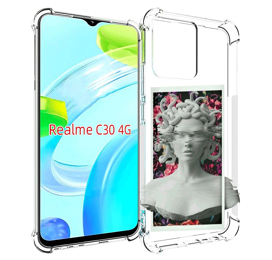 

Чехол MyPads статуя-медузы для Realme C30 4G / Narzo 50i Prime, Прозрачный, Tocco