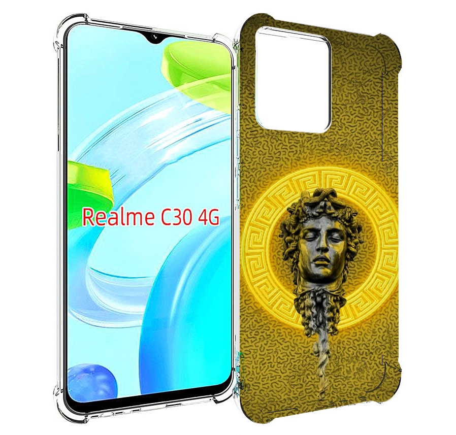 

Чехол MyPads статуя версачи для Realme C30 4G / Narzo 50i Prime, Прозрачный, Tocco