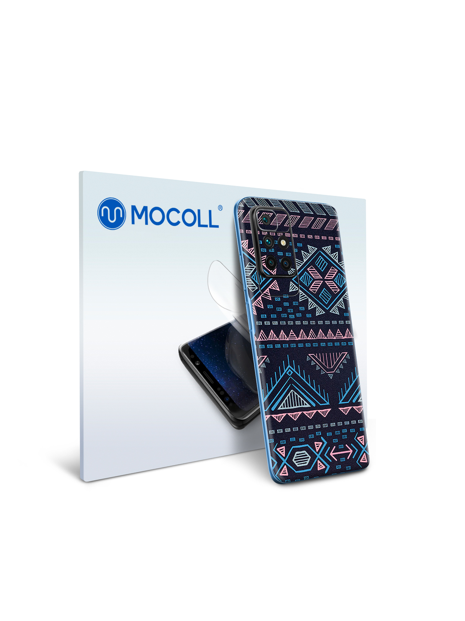 

Пленка защитная MOCOLL для задней панели Samsung Galaxy M12 Богемный узор Аргайл