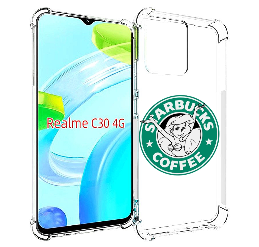 

Чехол MyPads старбакс-кофее для Realme C30 4G / Narzo 50i Prime, Прозрачный, Tocco
