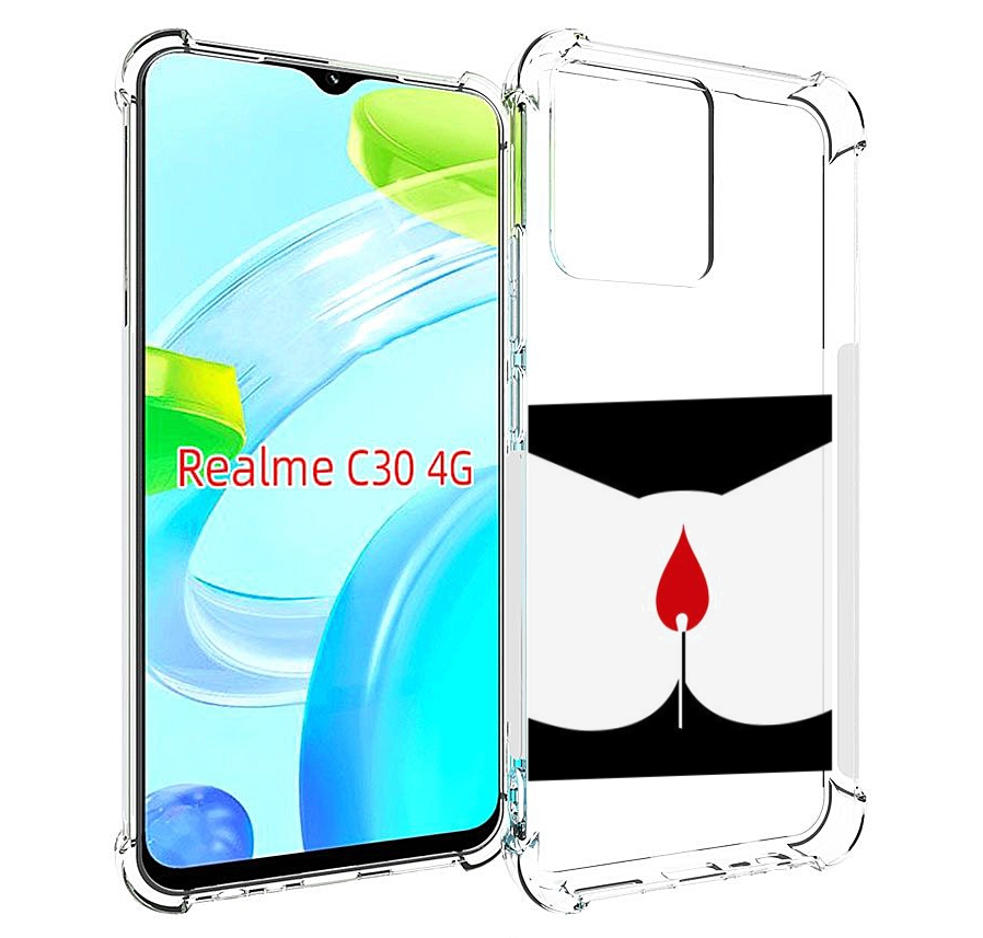 

Чехол MyPads спичка горит для Realme C30 4G / Narzo 50i Prime, Прозрачный, Tocco