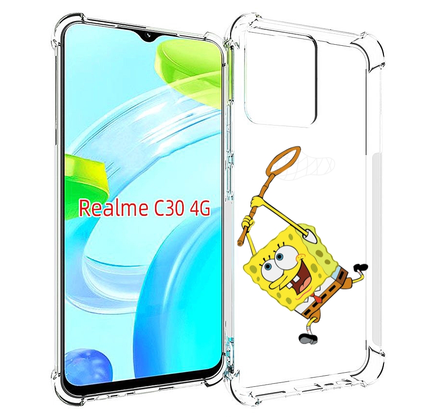 

Чехол MyPads спанчбоб-с-сочком для Realme C30 4G / Narzo 50i Prime, Прозрачный, Tocco