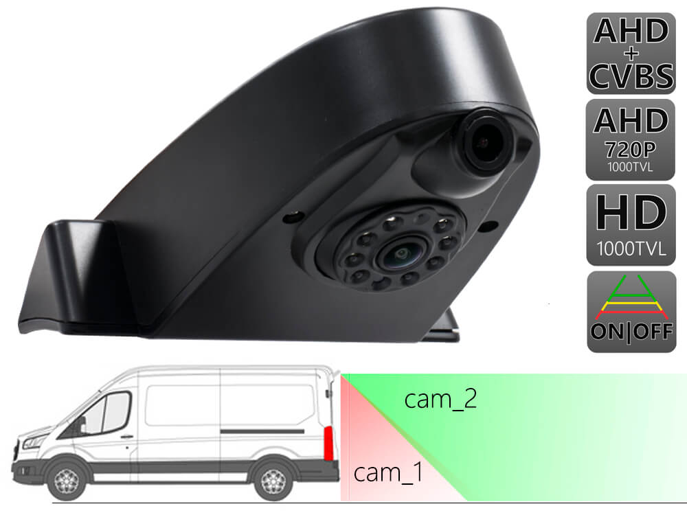 Универсальная камера заднего вида AVEL AVS325CPR277 парковочная и потоковая камера