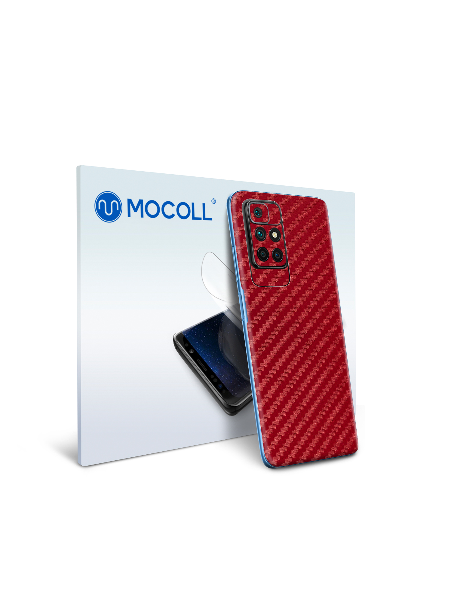 

Пленка защитная MOCOLL для задней панели Samsung Galaxy M12 Карбон Красный