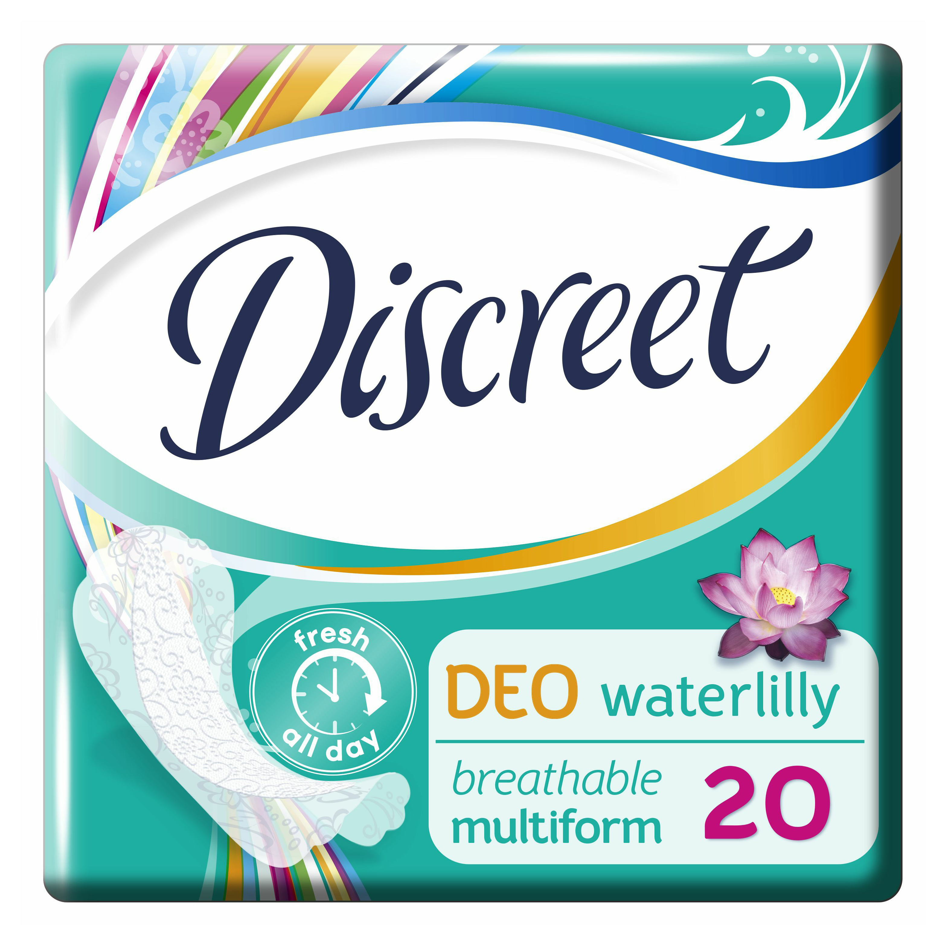 Прокладки ежедневные Discreet Deo Multiform Водная лилия 20 шт discreet deo прокладки ежедневные водная лилия 60 шт