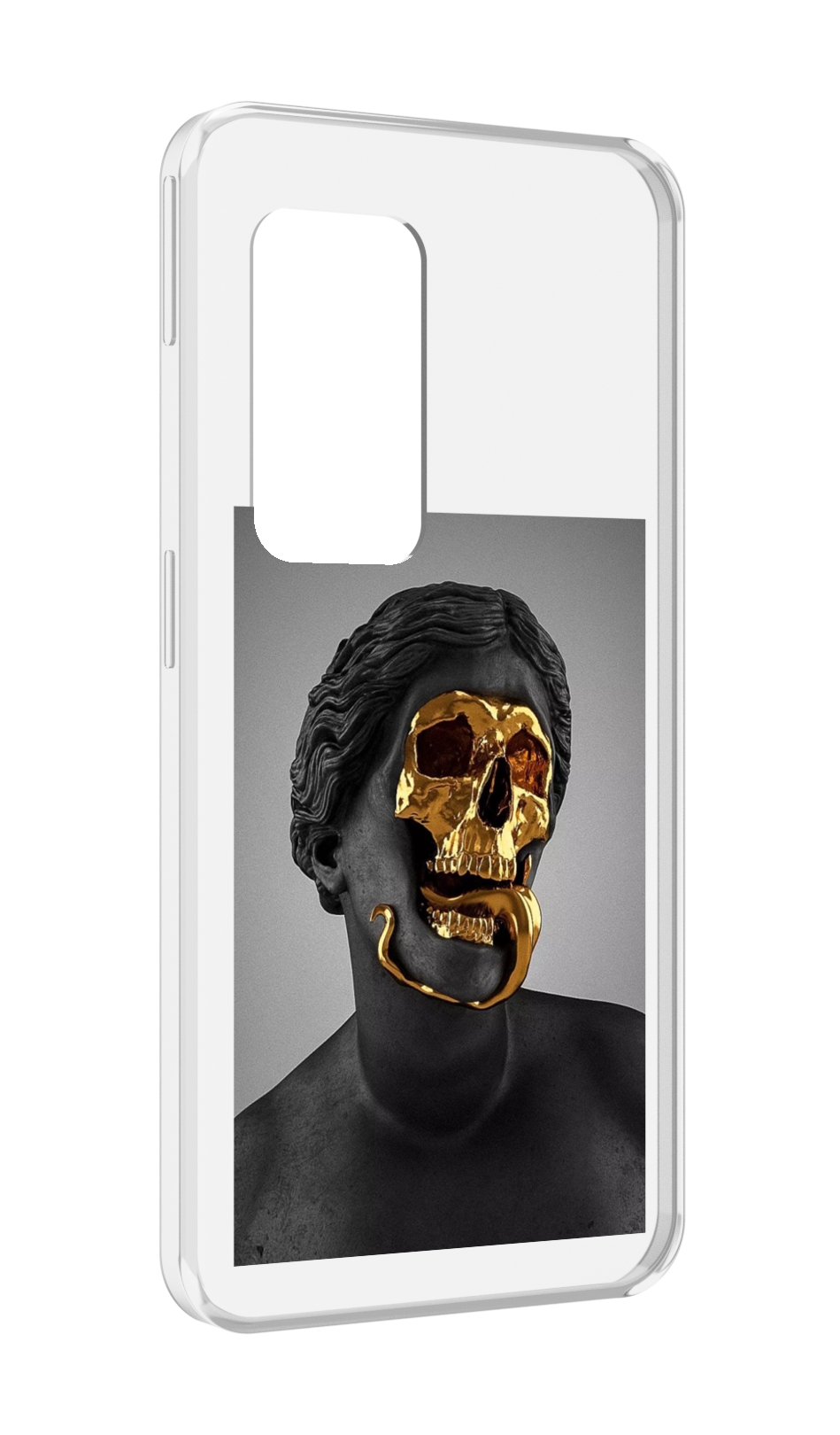 

Чехол MyPads золотой череп в статуе для UleFone Power Armor X11 Pro, Прозрачный, Tocco