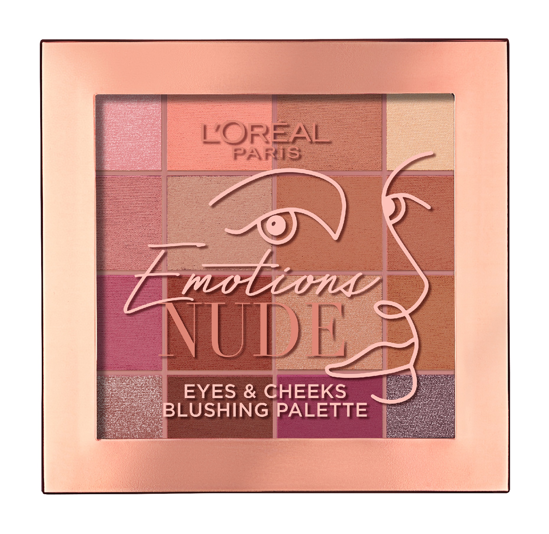 фото Палетка румян для глаз и щек l'oreal paris emotion nuda eyes&cheeks blushing palette, 15 г