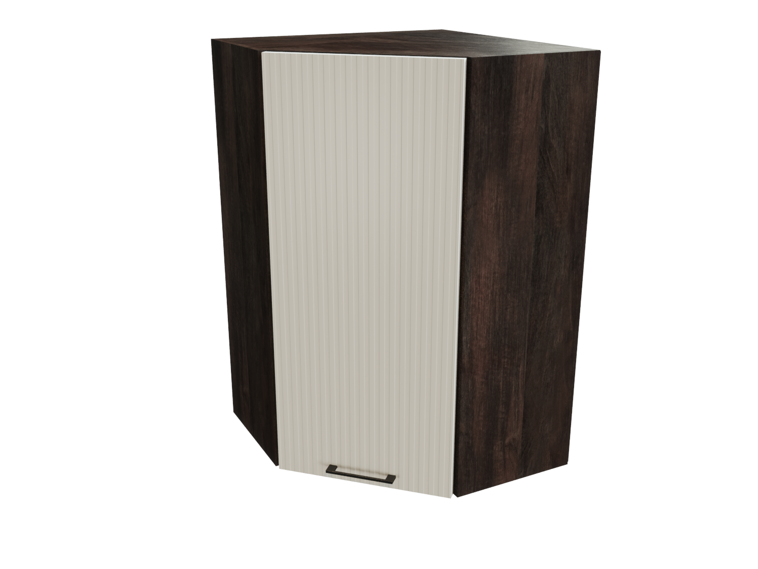 

Шкаф навесной угловой с 1-ой дв. SURA Сиэль Ян Айленд силк 59,2x59,2x92 арт.ММК-00015302, Белый