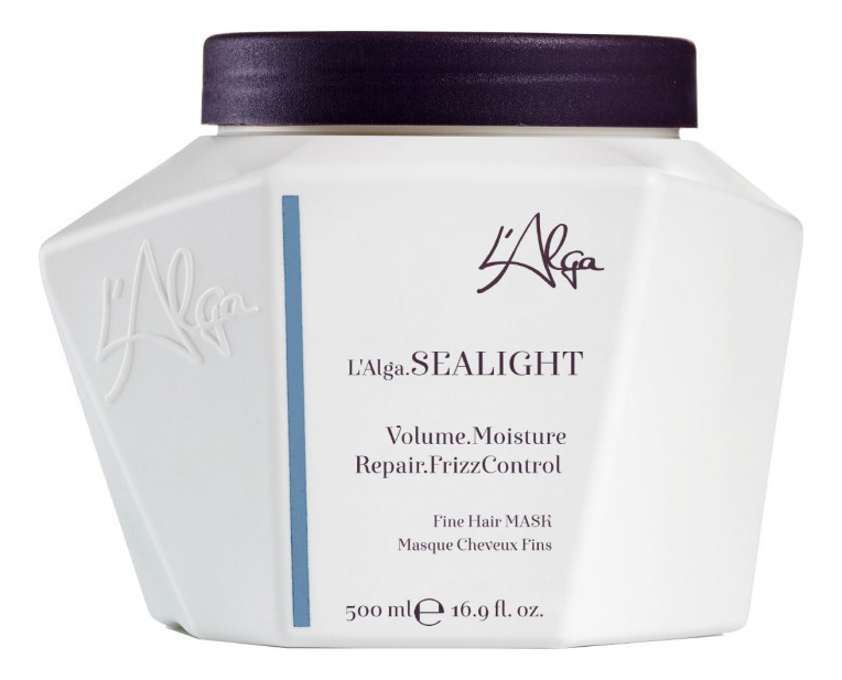 Маска для волос L`Alga Sealight Fine Hair Mask увлажняющая, для объема, 500 мл