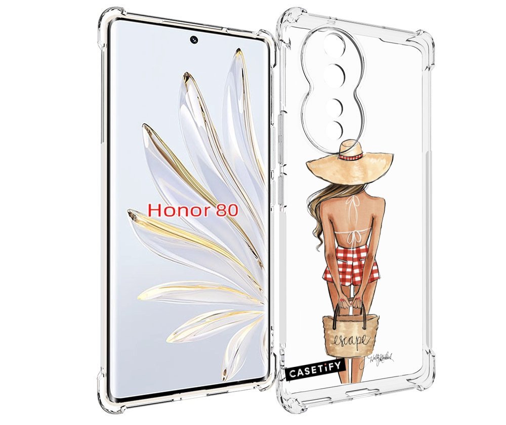 

Чехол MyPads CASETiFY женский для Honor 80, Прозрачный, Tocco