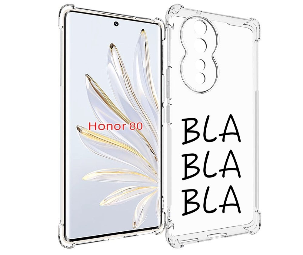 

Чехол MyPads Bla-Bla для Honor 80, Прозрачный, Tocco