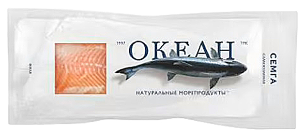 

Лосось Океан атлантический соленый кусочки на коже 200 г
