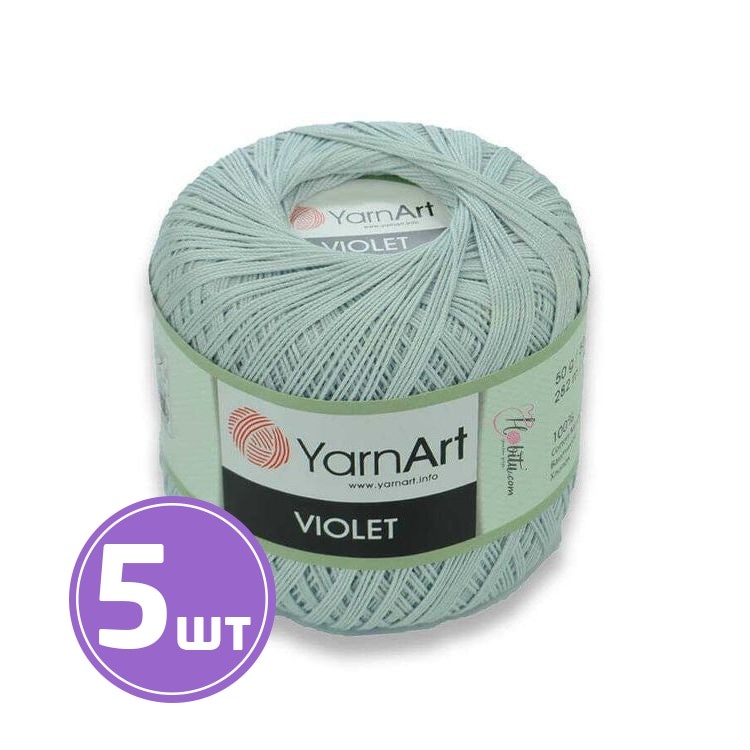 

Пряжа YarnArt Violet 54462 лед 5 шт по 50 г, Голубой