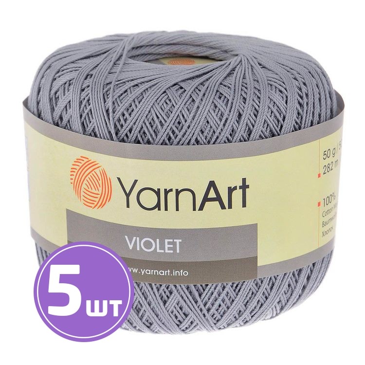 

Пряжа YarnArt Violet 5326 ангора 5 шт по 50 г, Серый