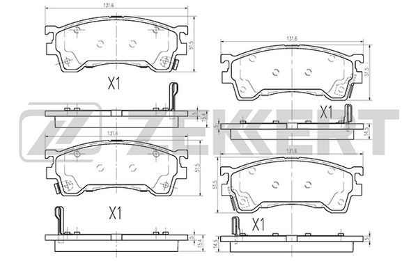 

Колодки тормозные Mazda 626 IV 91-, 626 V 97-, MX-6 II 92- передние дисковые (GDB1139) Zek