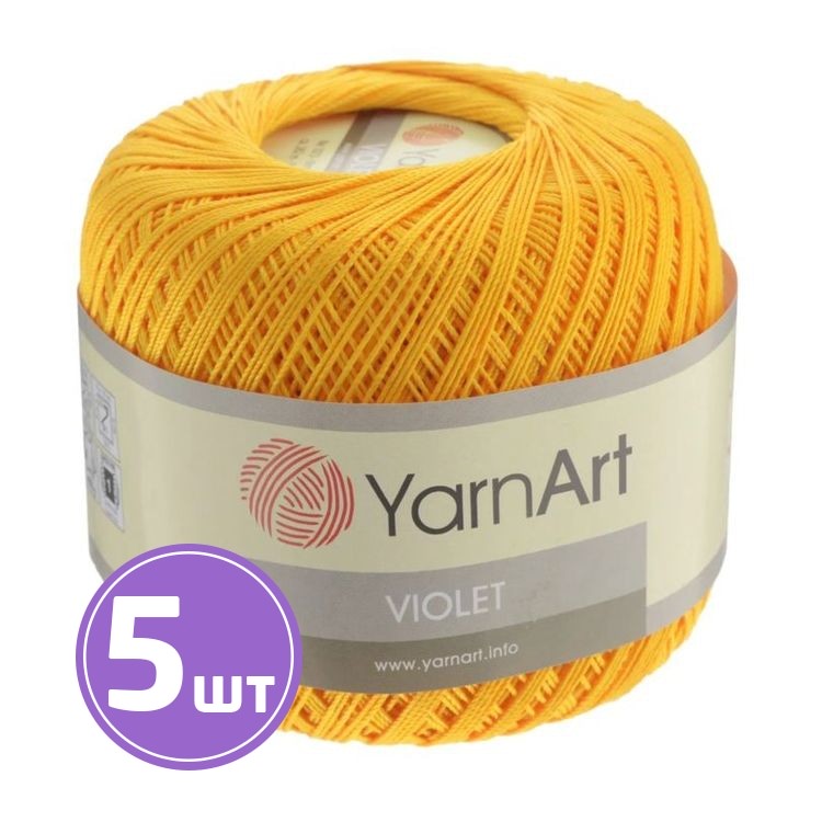 

Пряжа YarnArt Violet 5307 дыня 5 шт по 50 г, Желтый