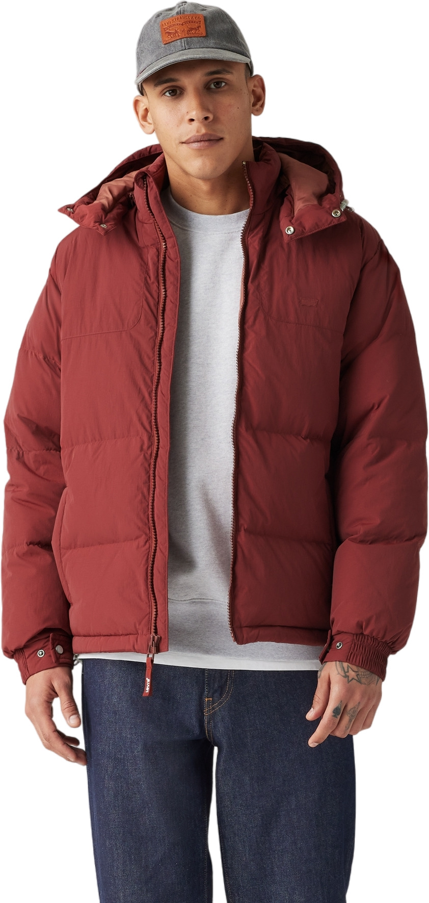 Пуховик мужской Levi's ROCKRIDGE SHORT PUFFER красный XL