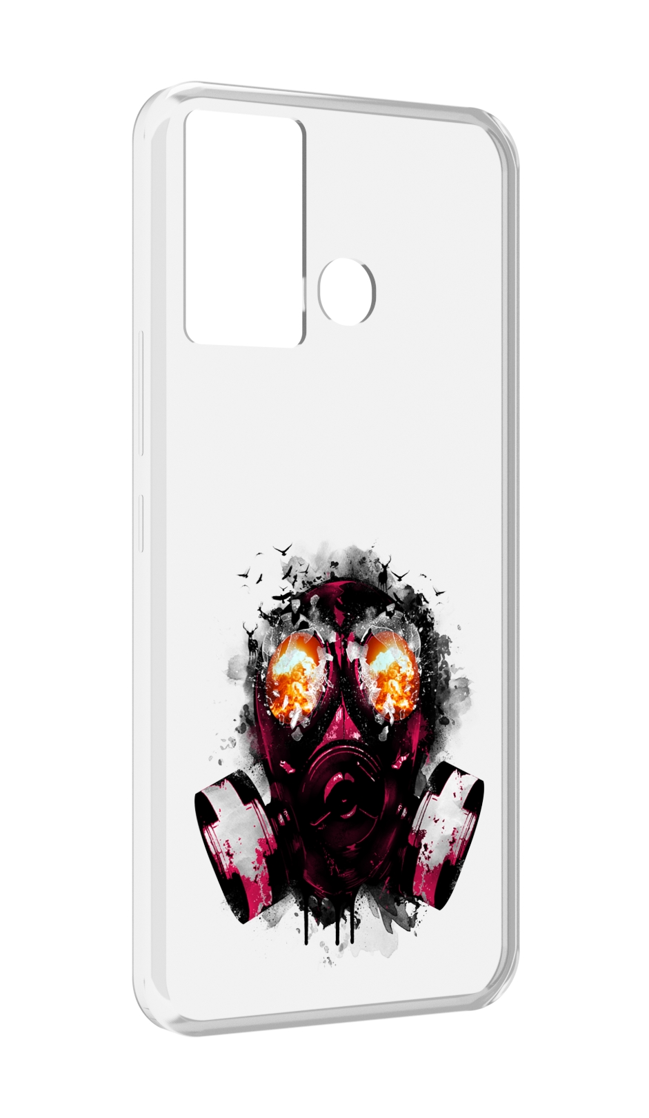 

Чехол MyPads красный противогаз для Infinix Hot 12 Play, Прозрачный, Tocco