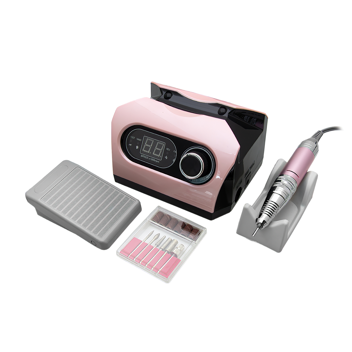 Аппарат для маникюра и педикюра Global Fashion 65W ZS-717-pink, 35000 оборотов