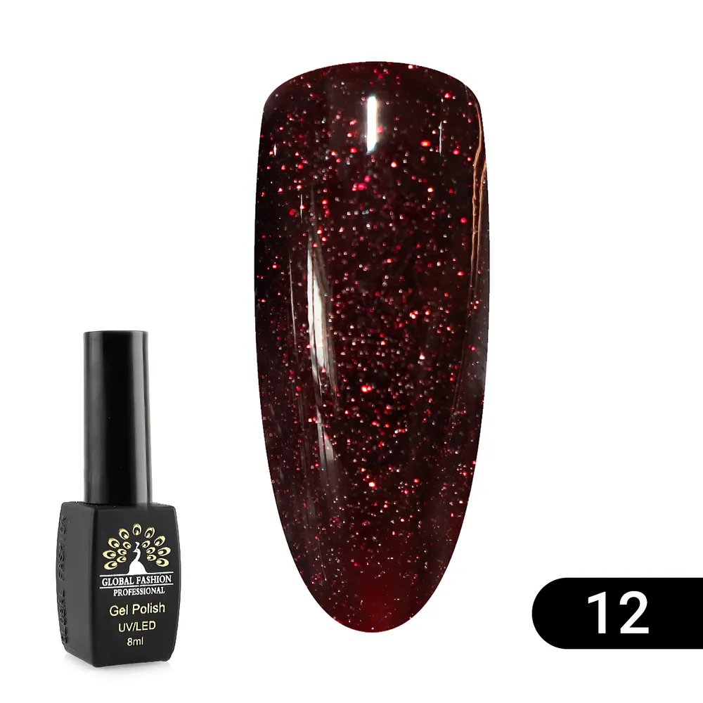 

Гель-лак Global Fashion Disco Gel Shine Spectrum светоотражающий, 12, 8 мл