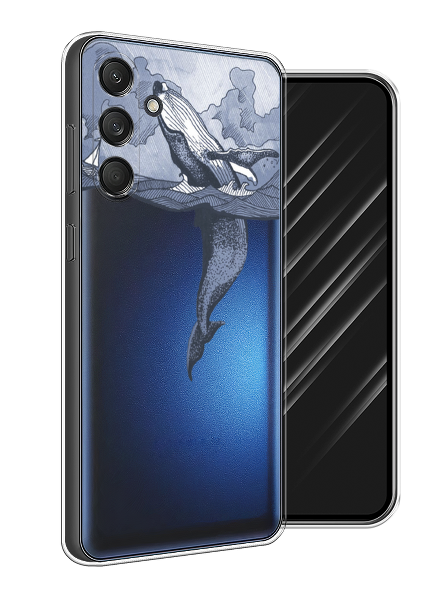 

Чехол Awog на Samsung Galaxy M55 "Два измерения", Голубой;черный;прозрачный, 2109650-1