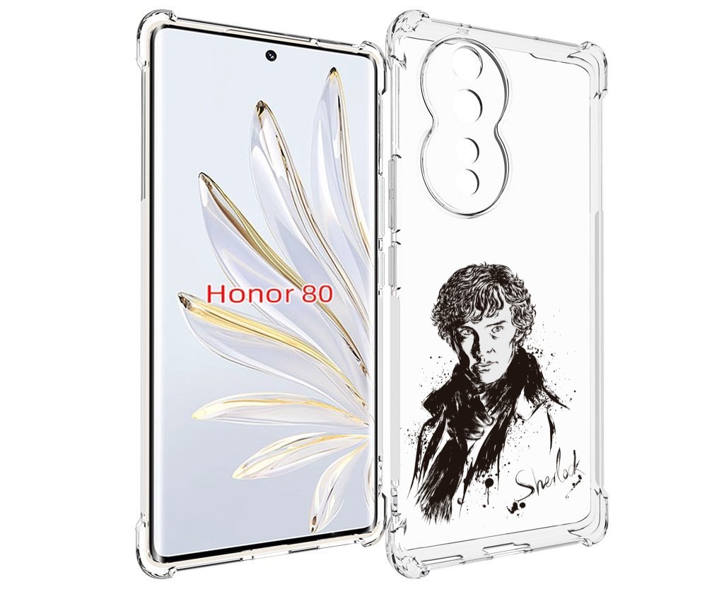 

Чехол MyPads шерлок холмс портрет для Honor 80, Прозрачный, Tocco