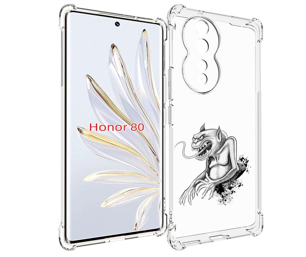 

Чехол MyPads чорт для Honor 80, Прозрачный, Tocco