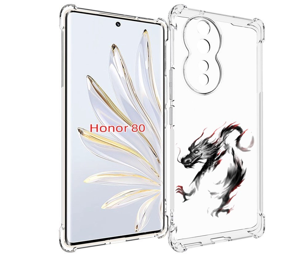 

Чехол MyPads черный дракон для Honor 80, Прозрачный, Tocco