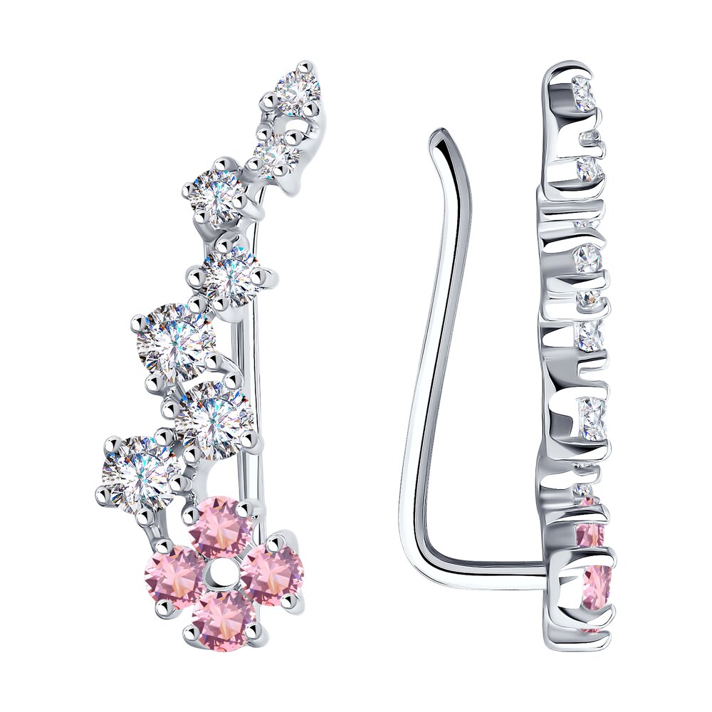 

Серьги из серебра с фианитом SOKOLOV 94025016, 94025016