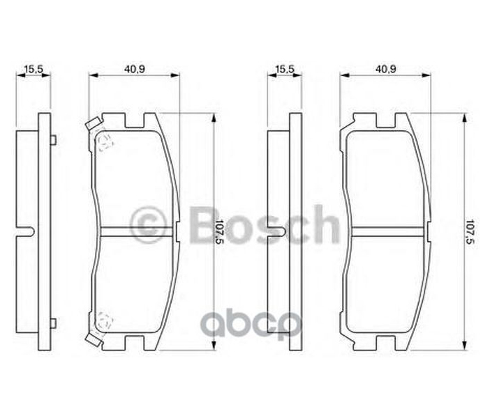 

Колодки тормозные Mitsubishi Galant 1.8-2.5/2.0D/GDi 92-00, Eclipse 95- задние дисковые Bo