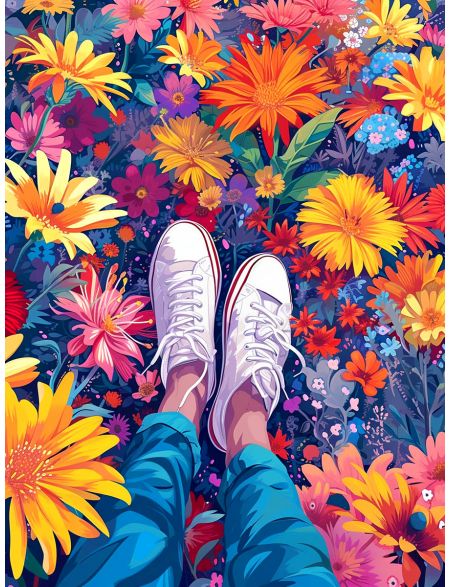 

Алмазная мозаика на подрамнике Цвет лета, 50x40 см, 50 цветов, 83727, ПРА-709