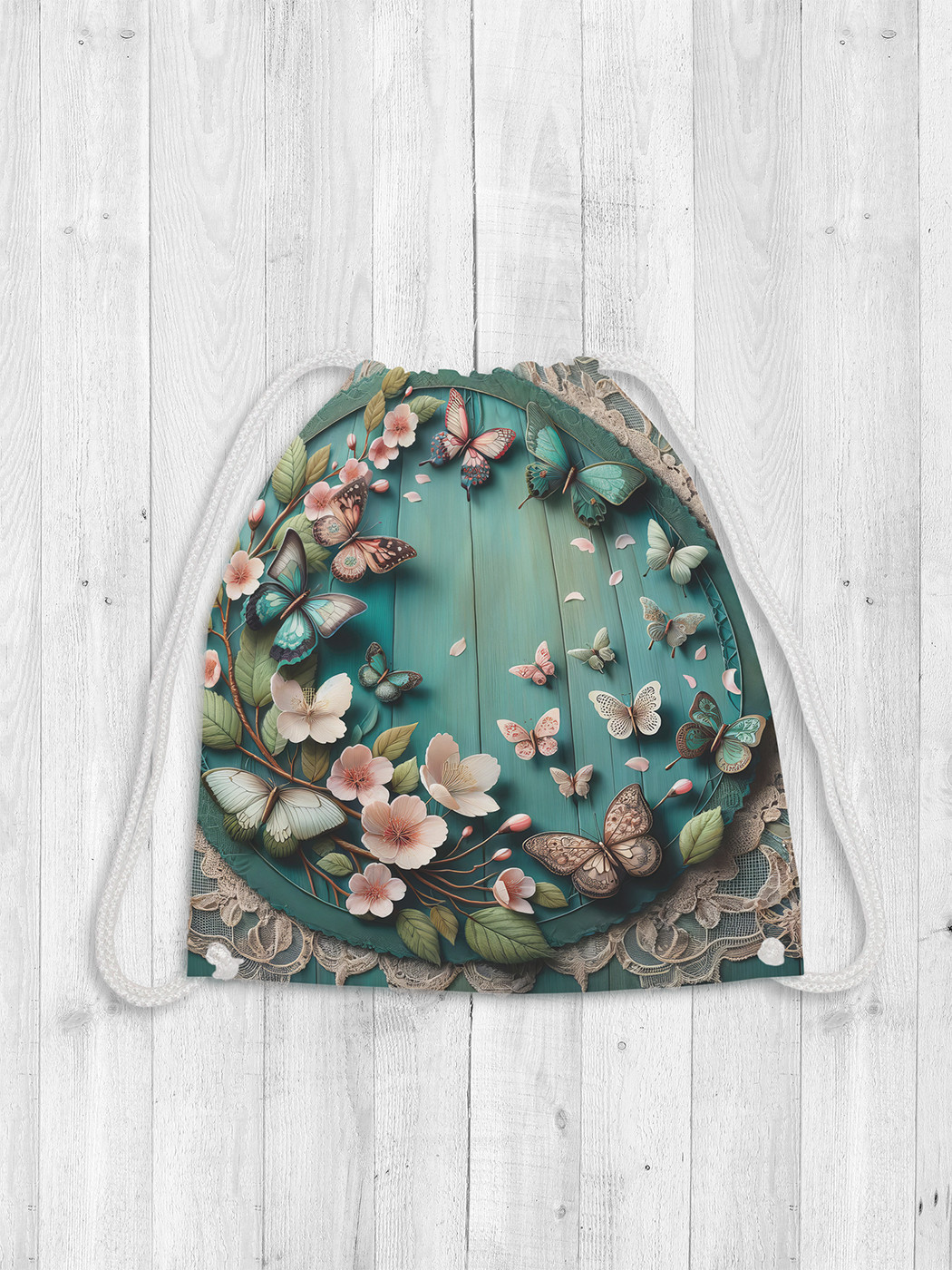 

Сумка мешок для обуви JoyArty Бабочки в кругу 38x40 bpa sd1163, Голубой, Бабочки в кругу