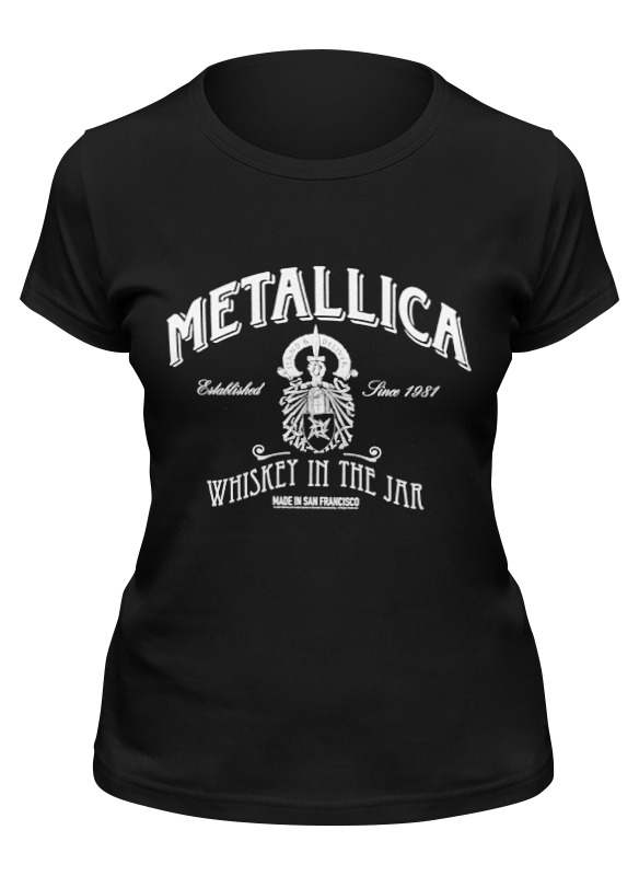 

Футболка женская Printio Metallica черная 2XL, Черный, Metallica