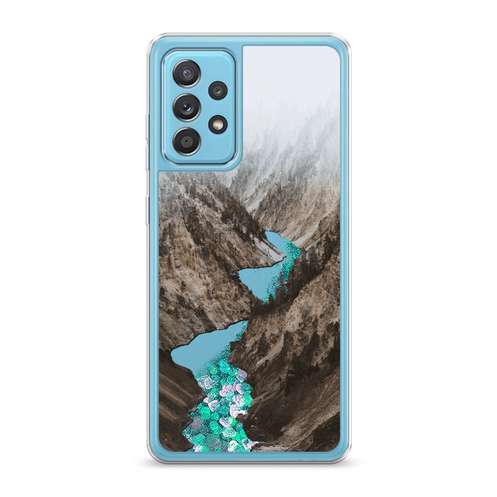 

Жидкий чехол с блестками "Горная река" на Samsung Galaxy A52, 2102495-1