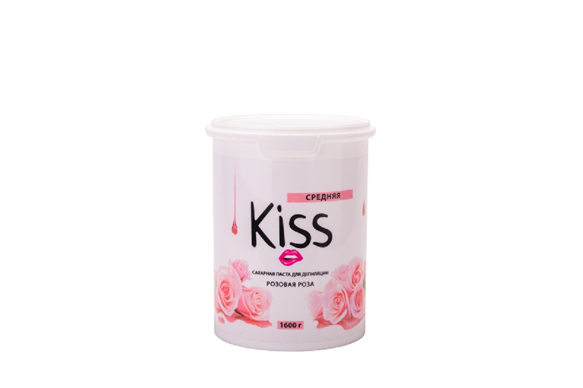 Паста Для Депиляции Kiss Сахарная Розовая Роза Средняя 1600 Г
