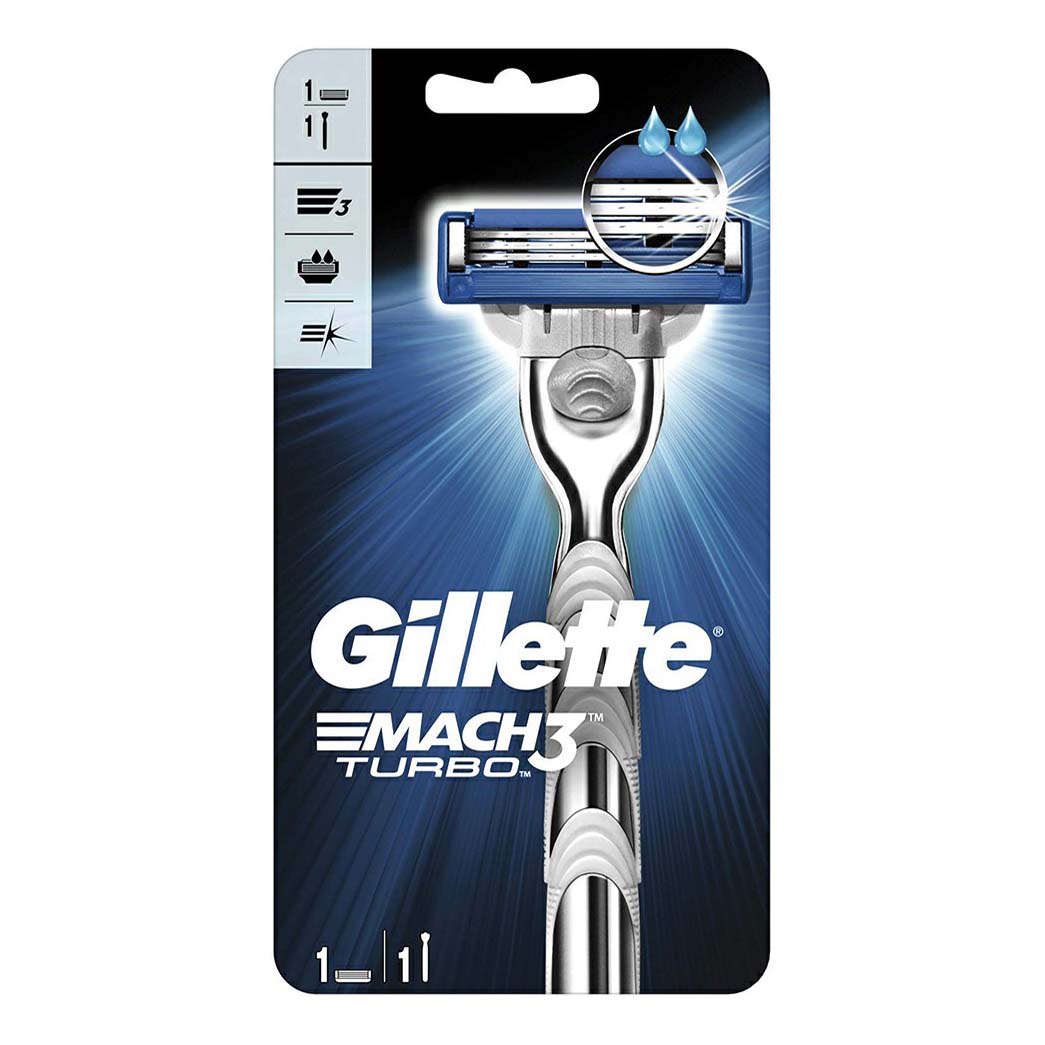 

Бритвенный станок мужской Gillette Fusion Mach3 Turbo со сменной кассетой, Серебристый