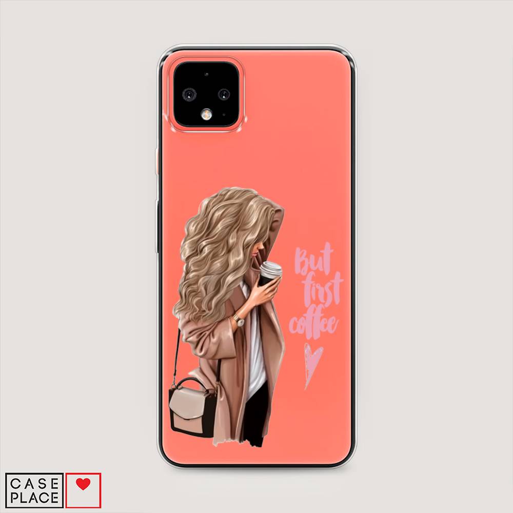 

Силиконовый чехол "Девушка с кофе" на Google Pixel 4 XL, Девушка с кофе