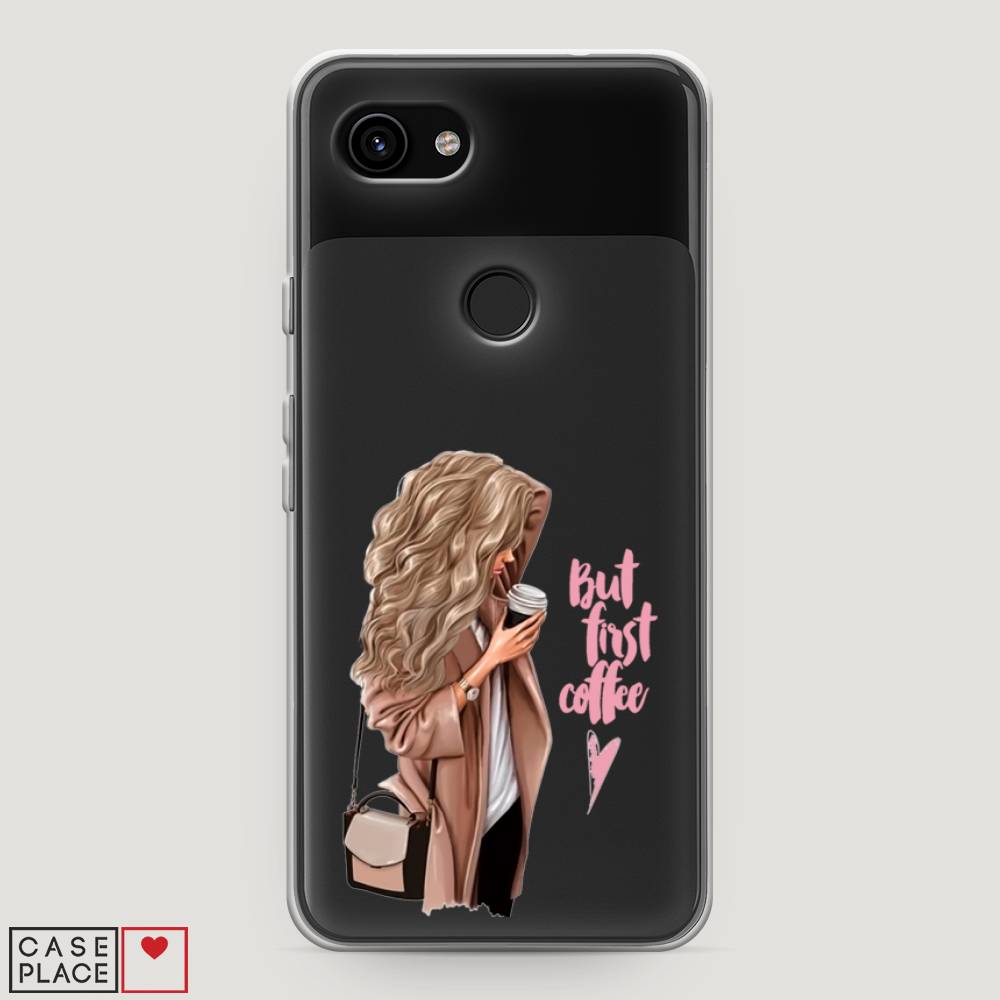 

Силиконовый чехол "Девушка с кофе" на Google Pixel 3a, Девушка с кофе