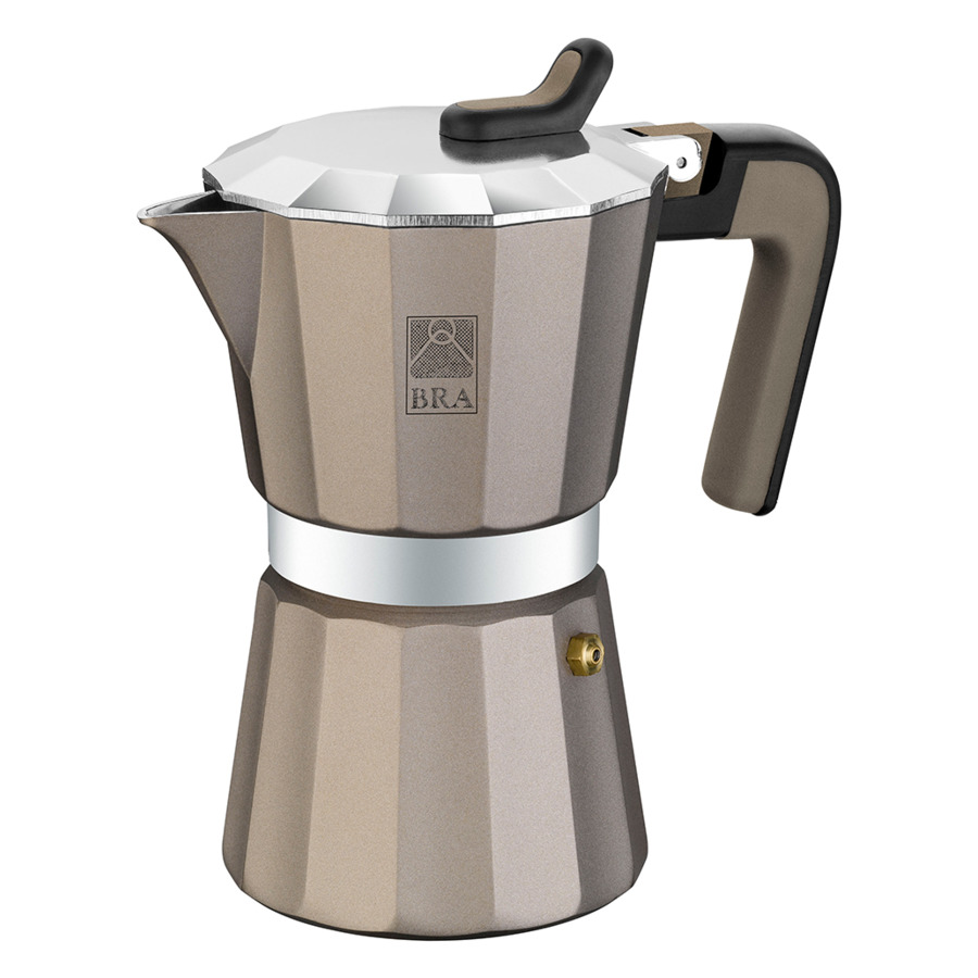 

Кофеварка гейзерная на 3 чашки Bra Titanium, сталь нержавеющая