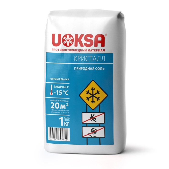 Противогололедное средство Uoksa Кристал -15°C 1 кг