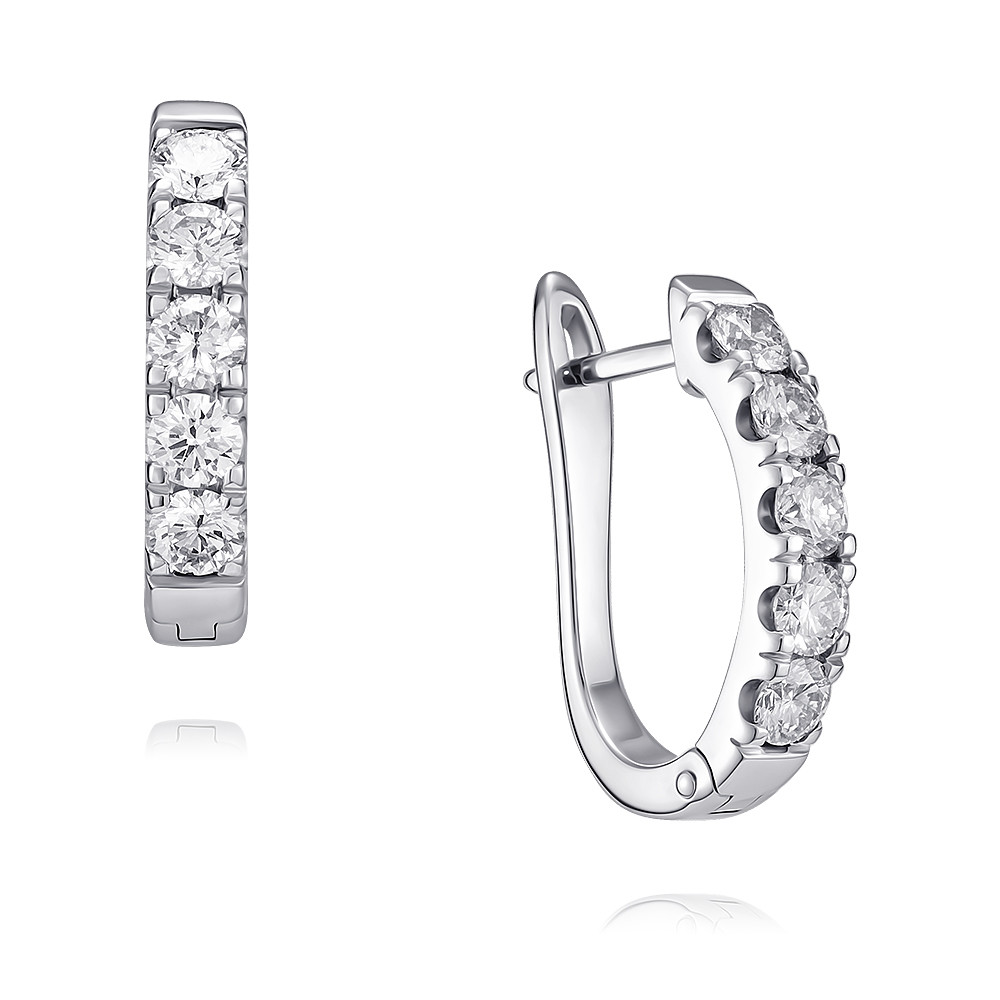 

Серьги из белого золота с бриллиантом ADAMAS 24040445/01-А51Д-41, 24040445/01-А51Д-41