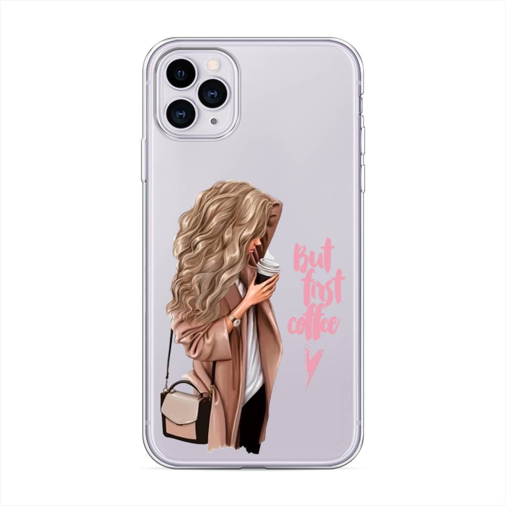 

Силиконовый чехол "Девушка с кофе" на Apple iPhone 11 Pro, Девушка с кофе