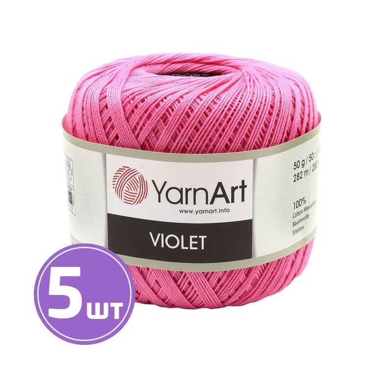 

Пряжа YarnArt Violet 5001 ярко-розовый 5 шт по 50 г